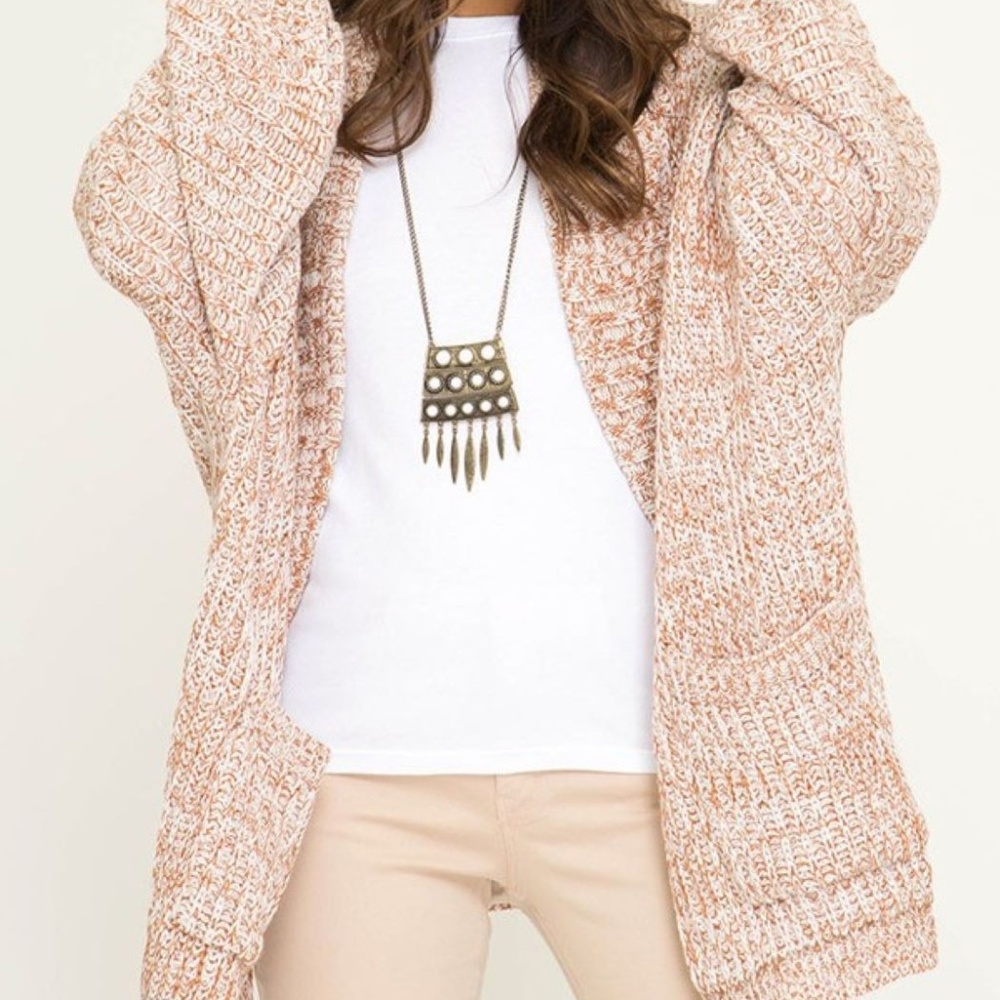 OPEN FRONT CARDIGAN